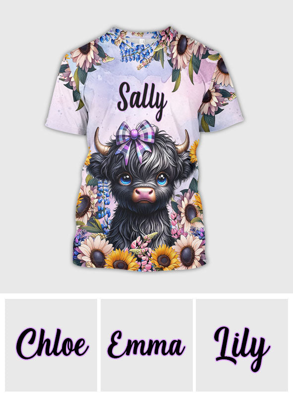 T-shirt personnalisé « Petite vache mignonne »