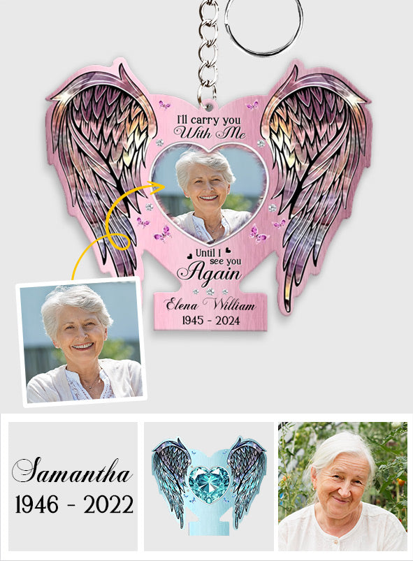 Memorial Wings Your Wings Were Ready But My Heart Was Not - Personalized Memorial Keychain
