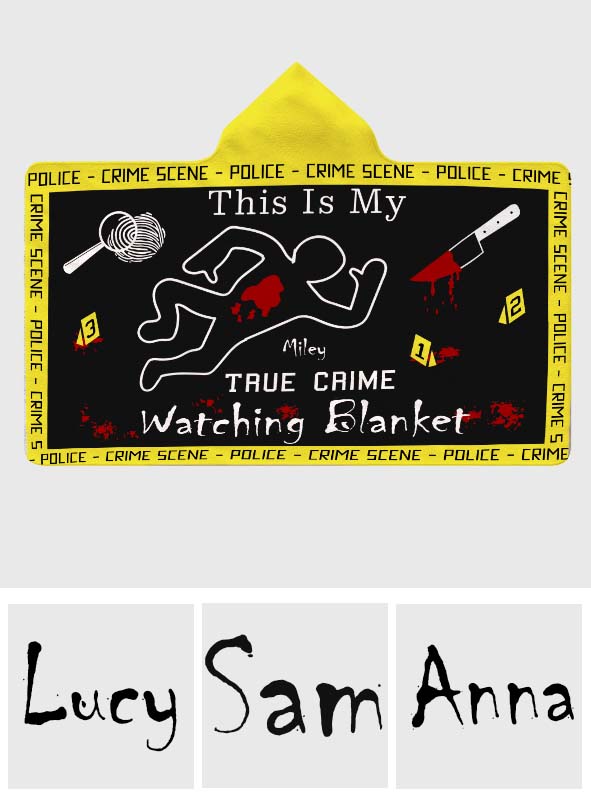 True Crime Watching Blanket - Personalized Hooded Blanket