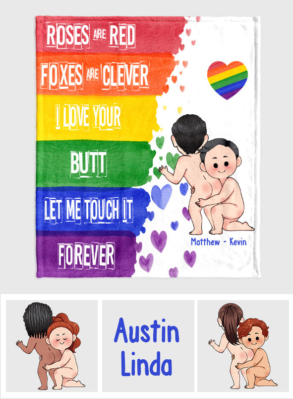 J'aime tes fesses - Couverture de soutien LGBT personnalisée
