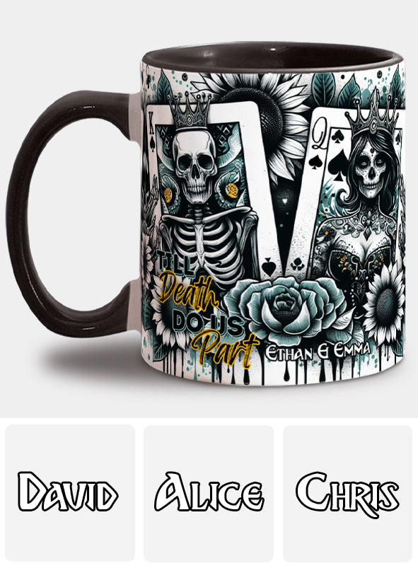 Jusqu'à ce que la mort nous sépare - Mug personnalisé à motif tête de mort