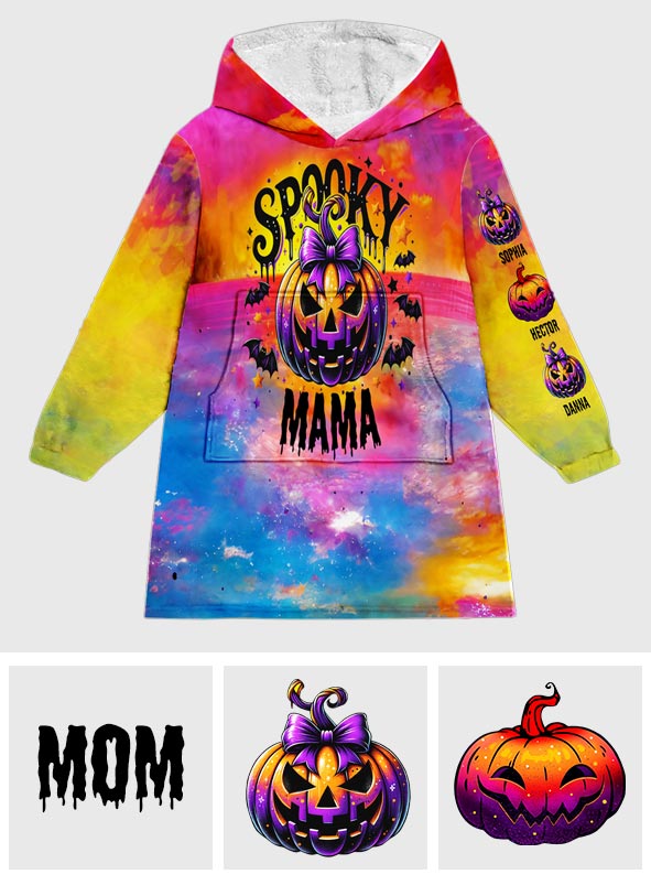Spooky Mama - Personalized Mother Blanket Hoodie