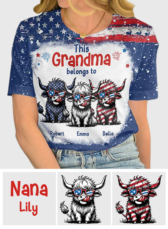 Cette grand-mère appartient à ces adorables petits bouts de chou - T-shirt personnalisé intégral