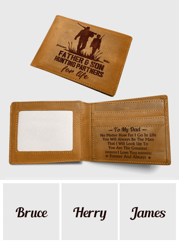 À mon père - Portefeuille en cuir personnalisé