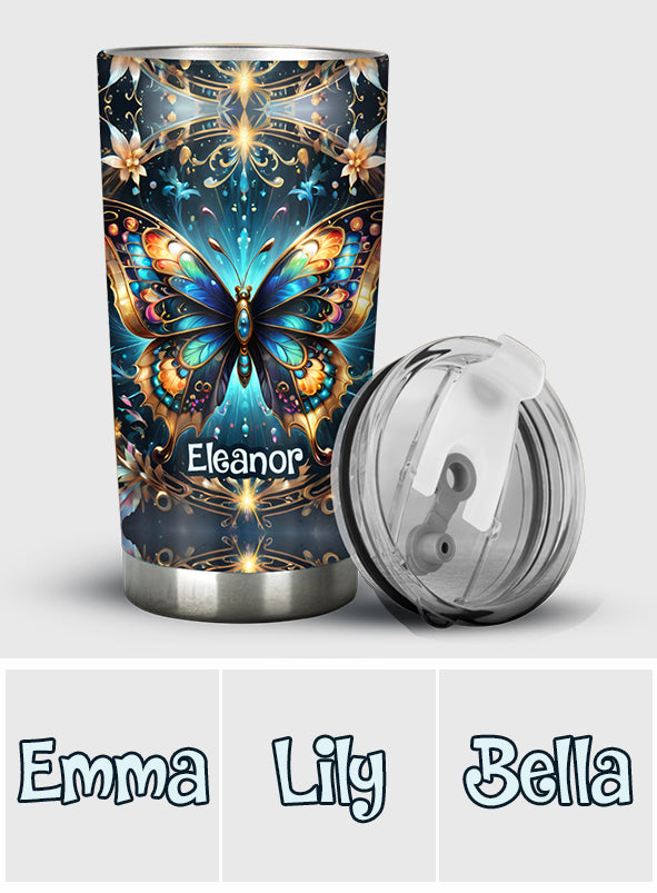 Gobelet papillon personnalisé or métallisé - Superbe motif papillon