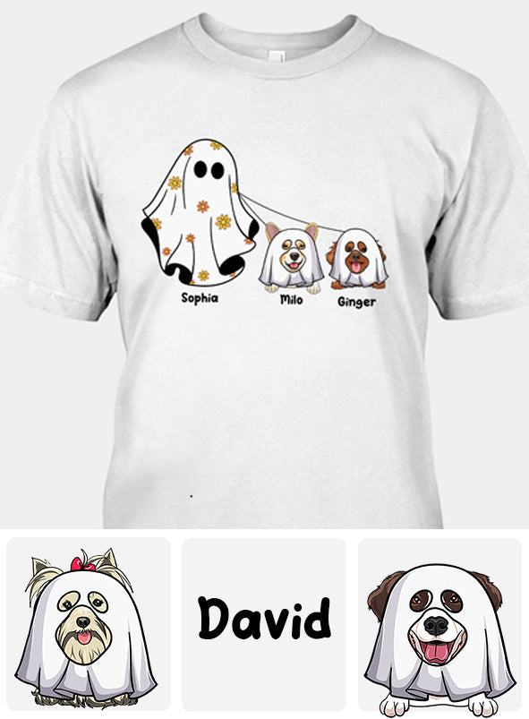 T-shirt et sweat à capuche personnalisés pour chien « Fantômes mignons »