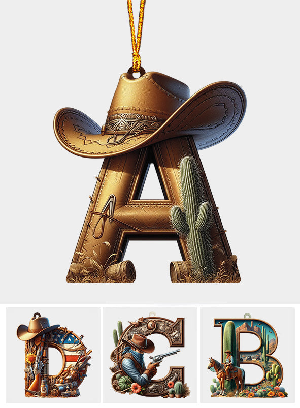 Western Letters - Personalized Ornament