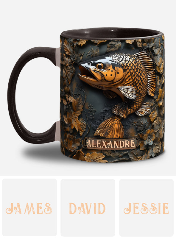 Fishing Lover Gift - Personalized Fishing Accent Mug