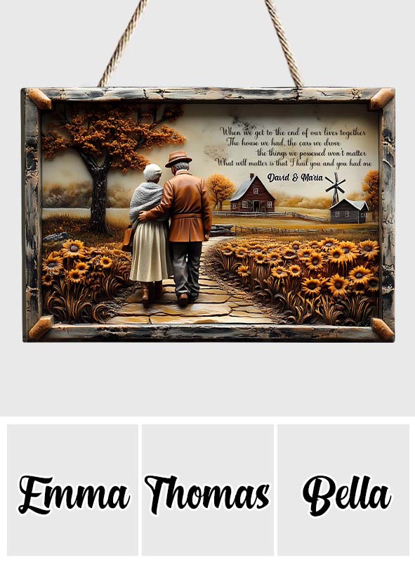 Je t'avais et tu m'avais - Panneau en bois personnalisé pour couple