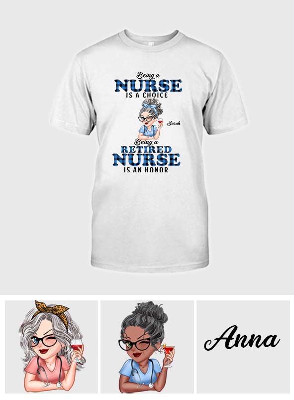 Être infirmière retraitée est un honneur - T-shirt et sweat à capuche personnalisés pour infirmières