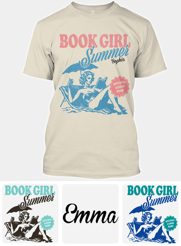 L'été des filles de livres - T-shirt et sweat à capuche personnalisés « Livre »