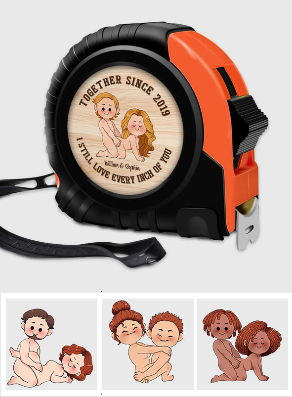 Je t'aime de tout mon cœur - Mètre ruban personnalisé pour couples