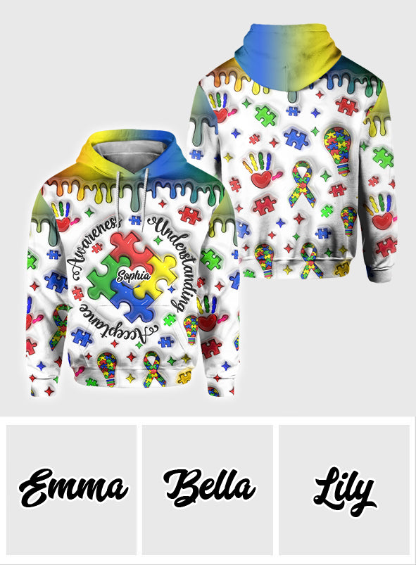 Autism Awareness - Personalized Autism Awareness All Over Shirt