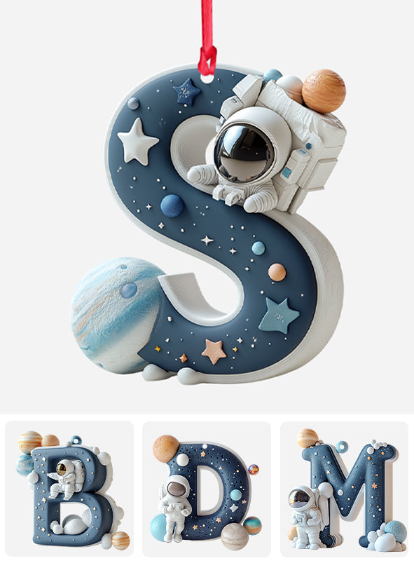 Space Letter Ornament - Personalized Kid Ornament