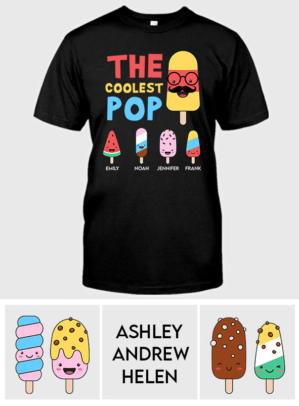 Le plus cool des papas - T-shirt et sweat à capuche personnalisés pour grand-père