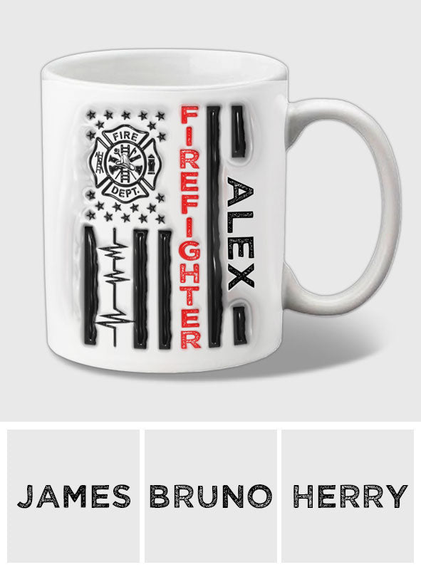 Mug personnalisé pour pompier, motif patriotique du 4 juillet