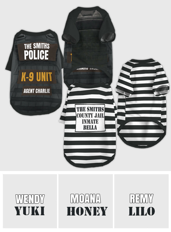 T-shirt personnalisé pour chien de police et prisonnier, unité canine