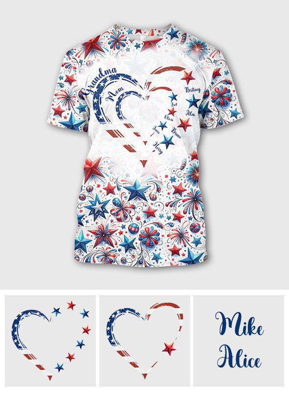 T-shirt personnalisé « Grand-mère américaine »