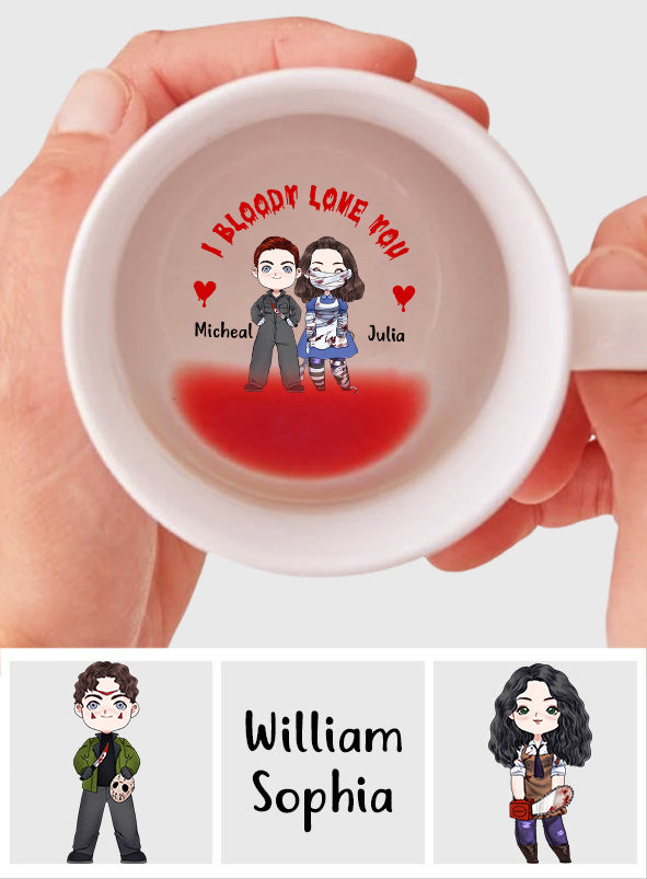 Je t'aime à la folie - Mug personnalisé pour couple avec message caché