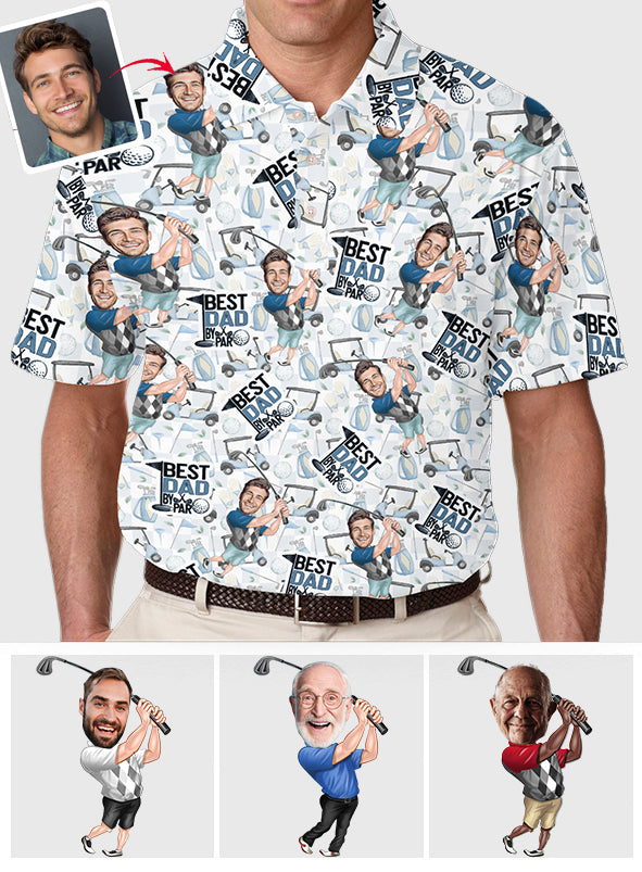 Meilleur papa selon le par - Polo de golf personnalisé