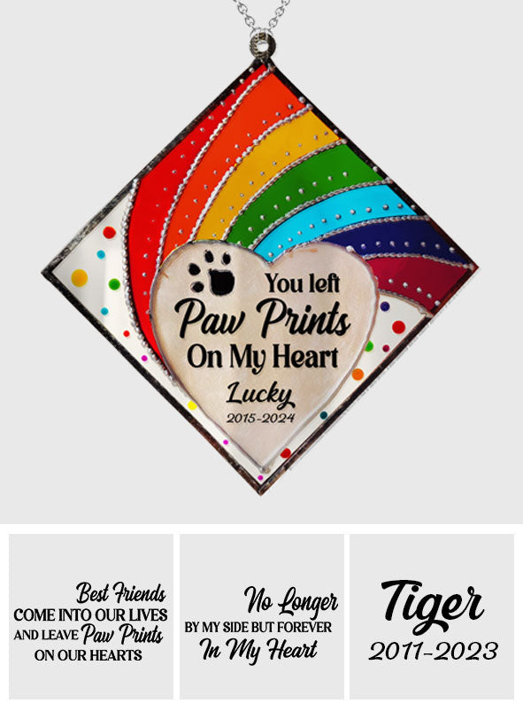 Mémorial Arc-en-ciel pour chats et chiens - Ornement attrape-soleil personnalisé à suspendre à la fenêtre