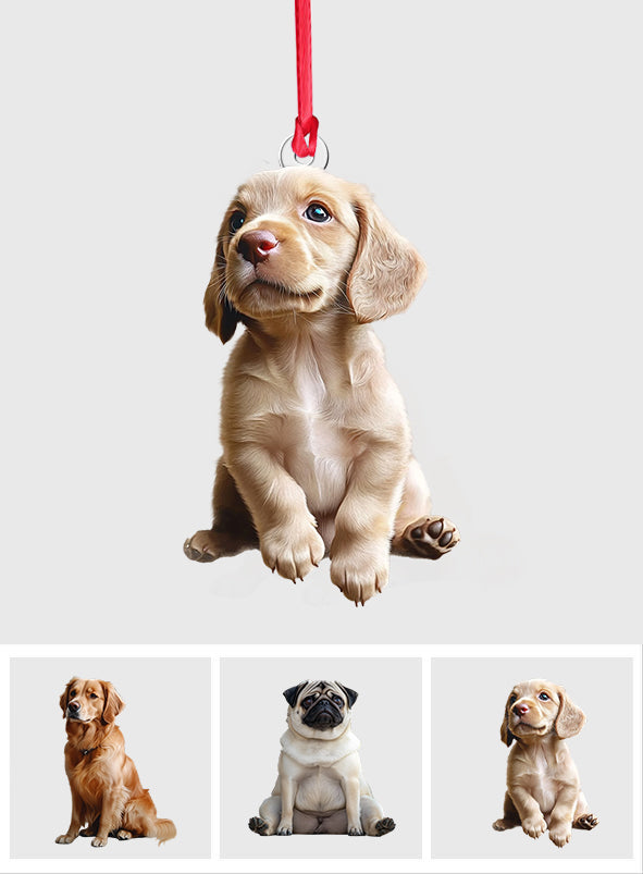 Ornement photo personnalisé - Ornement de chien personnalisé en forme de chien