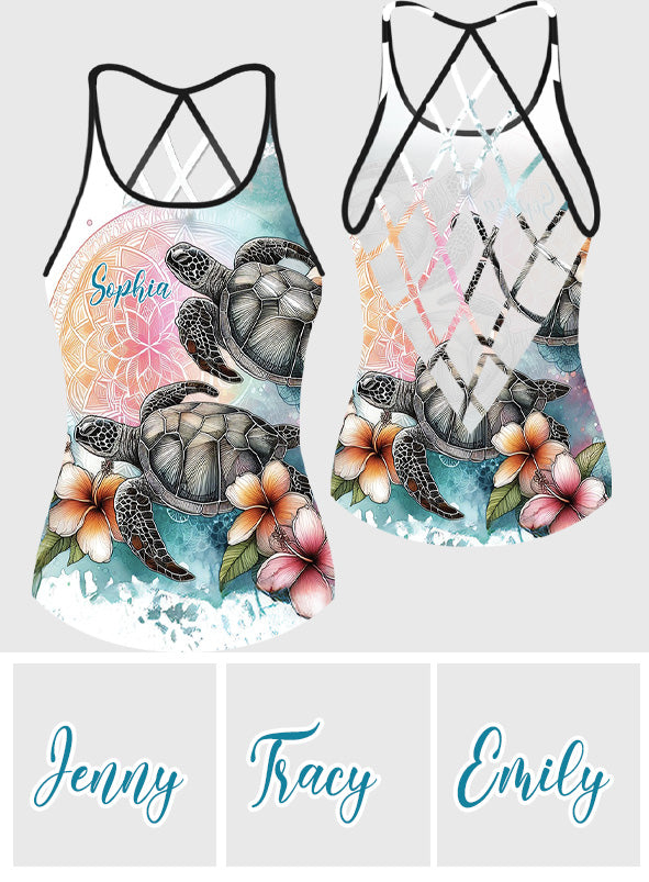 Love Turtles - Personalized Turtle Cross Tank Top