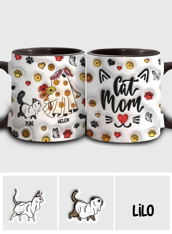 Cute Ghosts - Personalized Cat Accent Mug