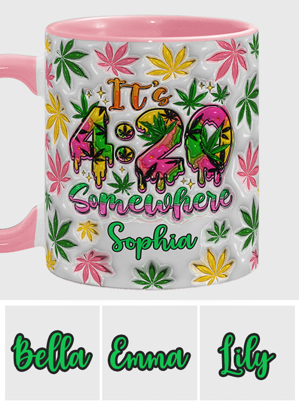 It's 4:20 Somewhere - Personalized Weed Accent Mug