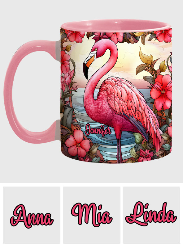 Mug personnalisé « J’adore les flamants roses »