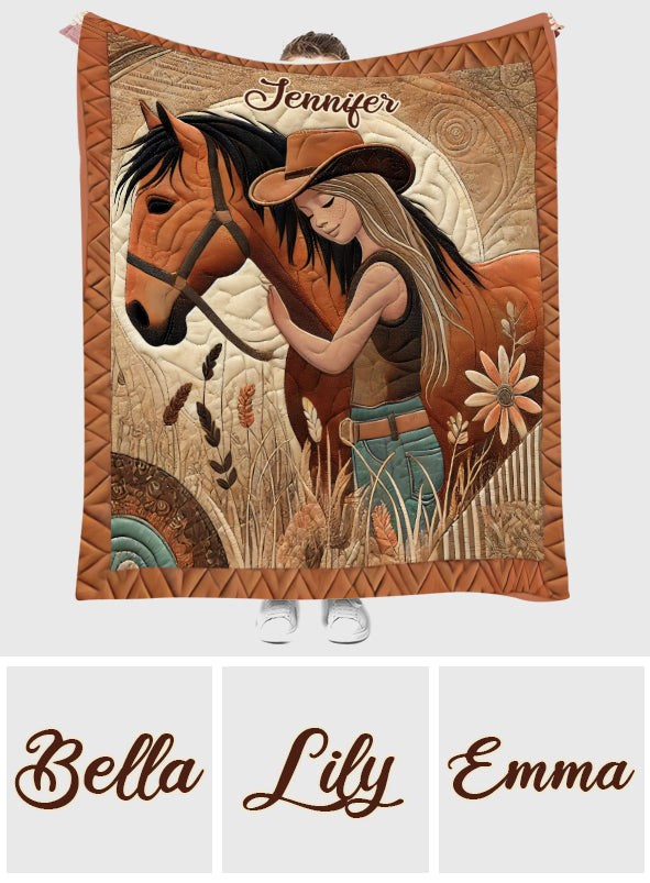 Amoureux des chevaux - Couverture personnalisée sur le thème des chevaux