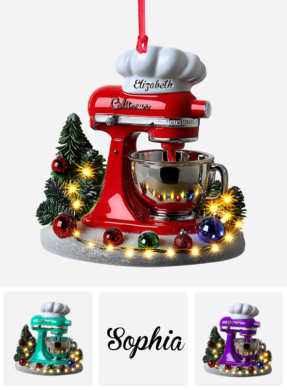 Love Baking, Christmas Stand Mixer - Personalized Baking Ornament