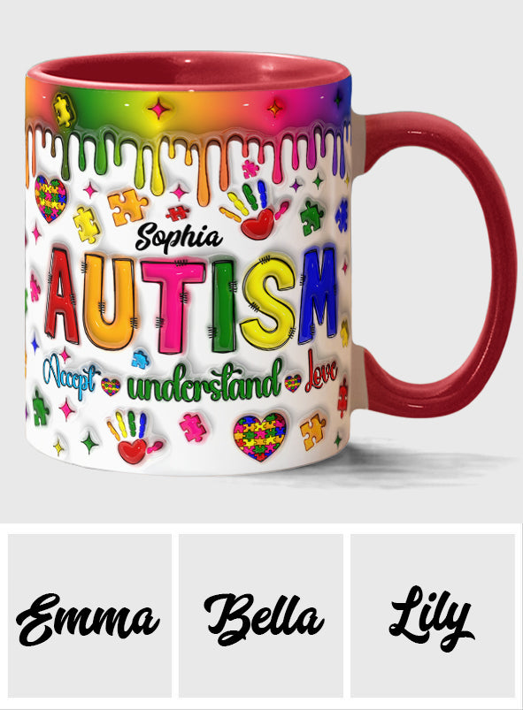 Sensibilisation à l'autisme - Mug personnalisé pour la sensibilisation à l'autisme
