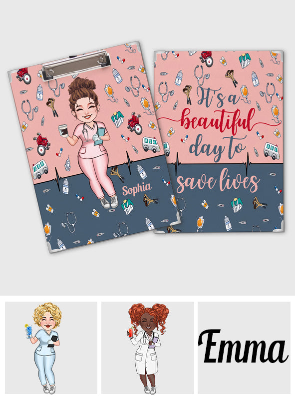 Une belle journée pour sauver des vies - Bloc-notes personnalisé pour infirmières