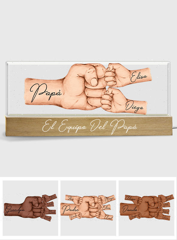 El Equipo Del Papá ¡Feliz Día del Padre! - Veilleuse LED personnalisée Père