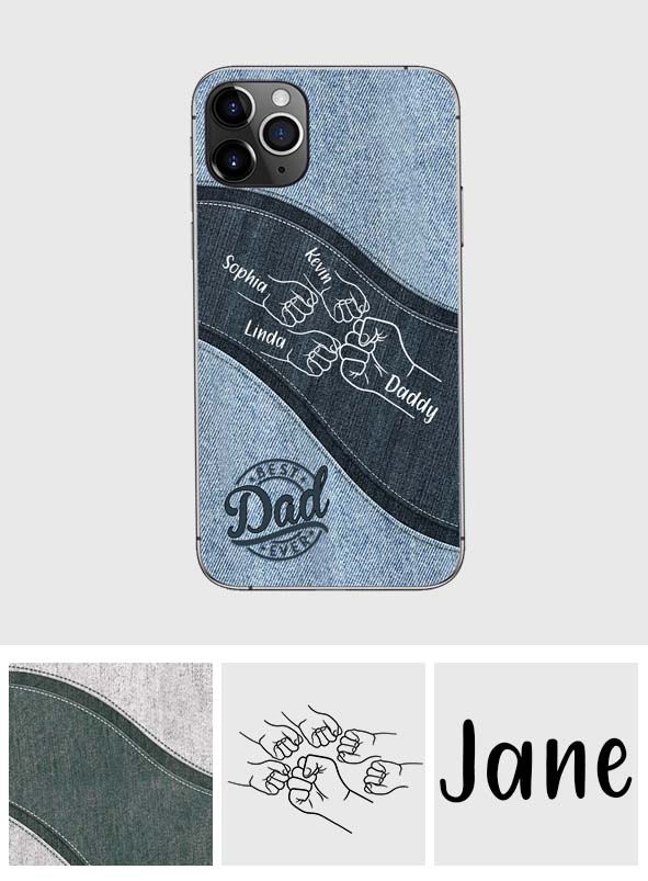 Daddy And Me Daddy's Team - Personalized Father Phone Case