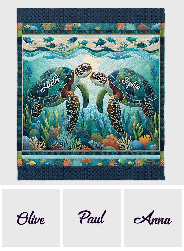 Toi, moi et la mer - Couverture personnalisée Tortue