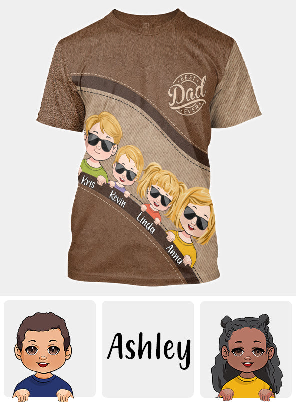 L'équipe de papa : Lien indéfectible - T-shirt personnalisé pour papa