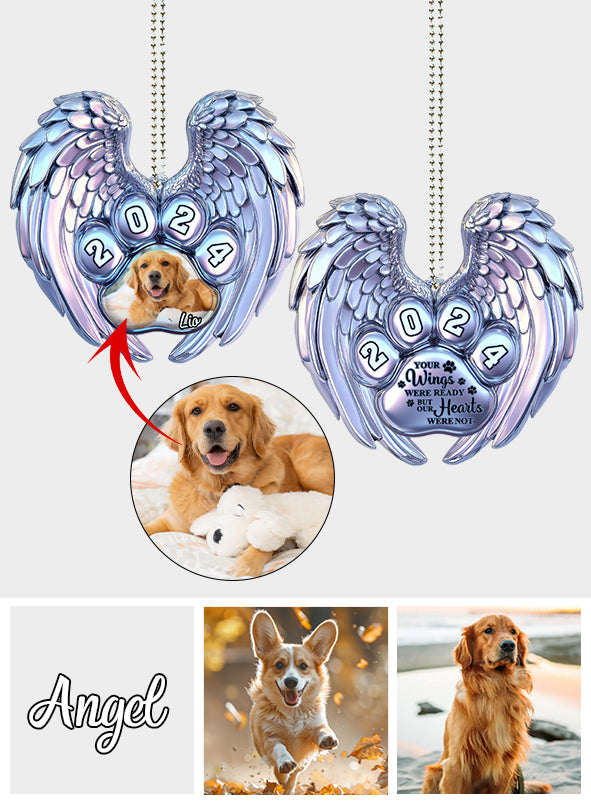 Tes ailes étaient prêtes, mais mon cœur ne l'était pas - Ornement de voiture personnalisé pour chien