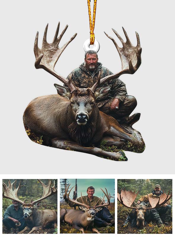 Any Photo Custom Onament - Personalized Hunting Custom Shaped Ornament