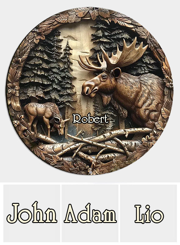 Passionné de chasse - Panneau rond en bois personnalisé sur le thème de la chasse