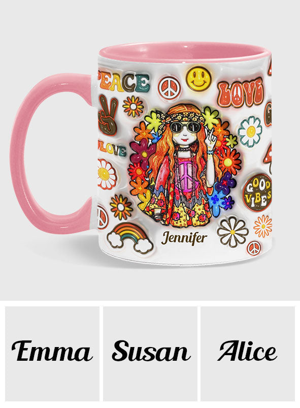 Les vieilles hippies ne meurent pas, elles se transforment en grand-mères folles - Mug personnalisé à l'esprit hippie