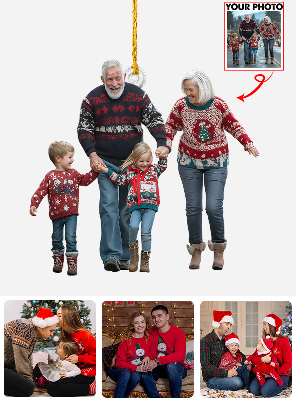 Ornement photo personnalisé - Ornement familial personnalisé de forme personnalisée