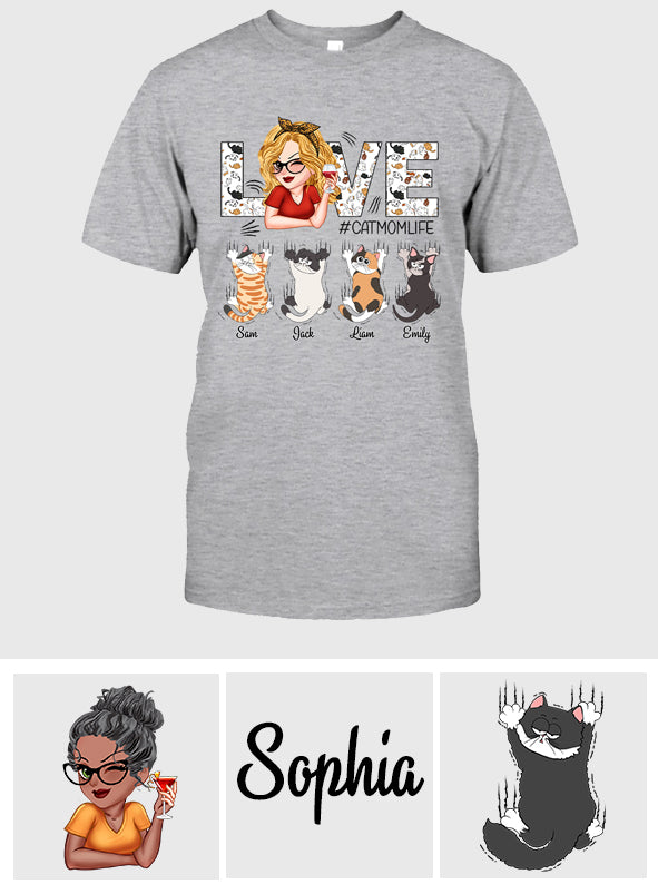 J'adore la vie de maman chat - T-shirt et sweat à capuche personnalisés pour chats