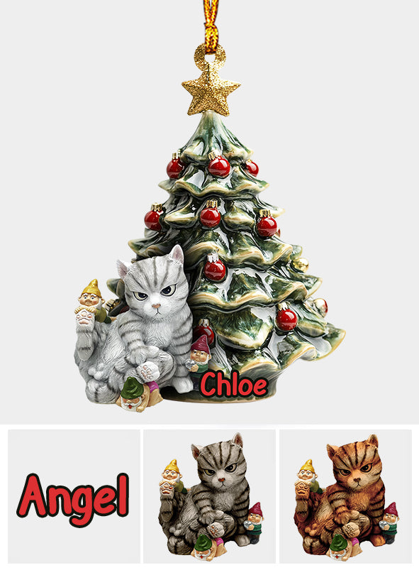 Naughty Cat - Personalized Cat Ornament