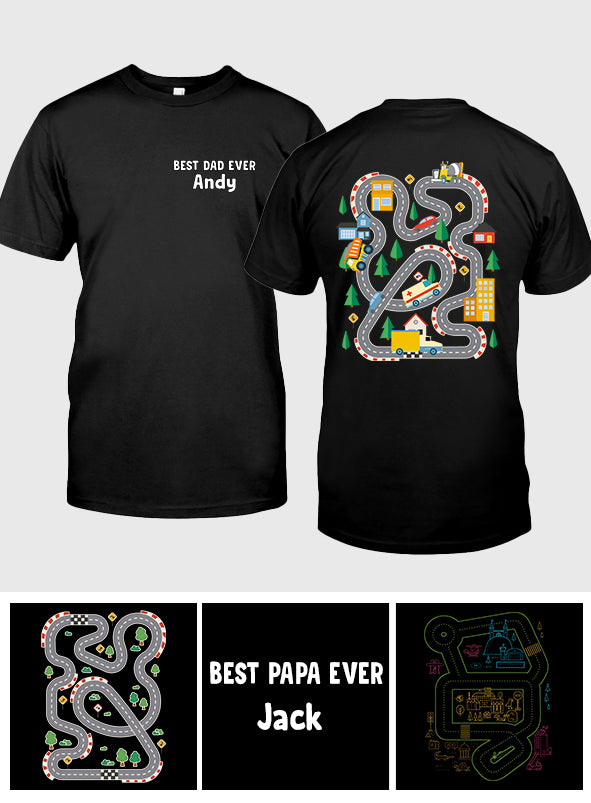 T-shirt « Road On The Back Massage Game » - T-shirt personnalisé pour papa