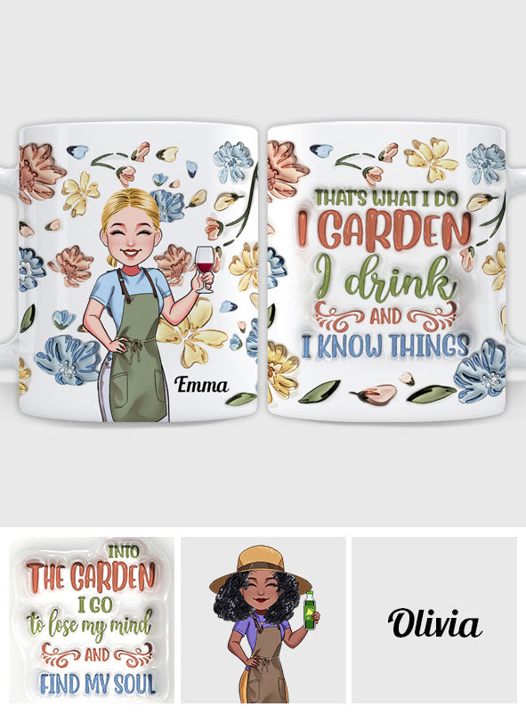 Au jardin je vais - Mug de jardinage personnalisé