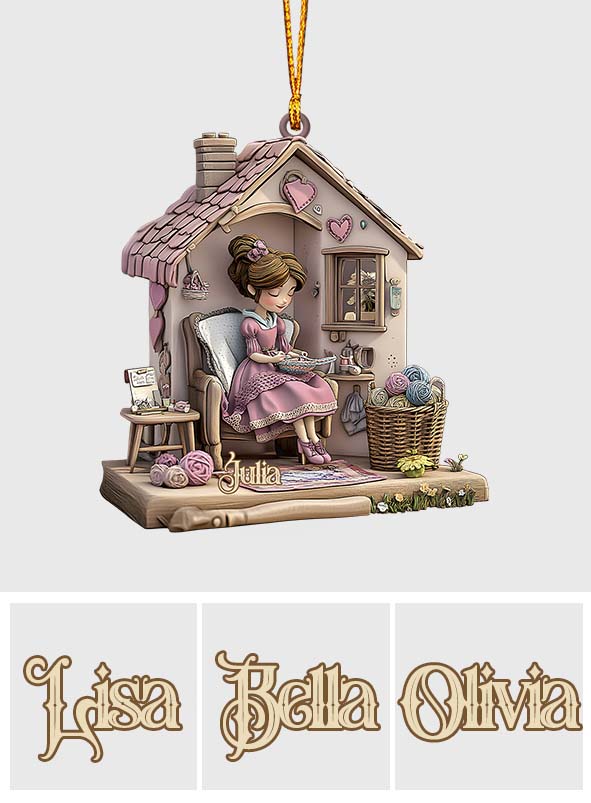 My Happy Place - Personalized Crocheting Ornament