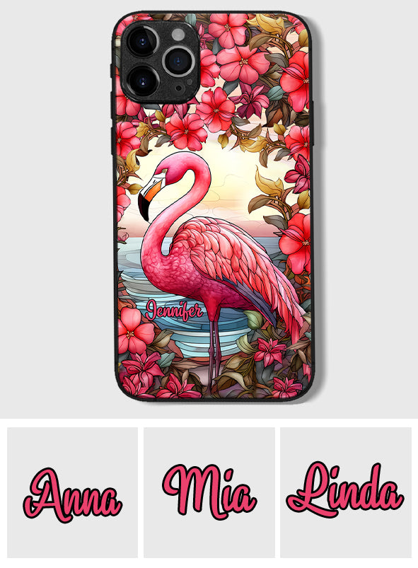 Coque de téléphone personnalisée flamant rose « J’adore les flamants roses »