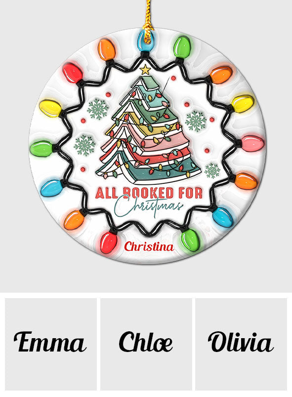 Tout est réservé pour Noël - Ornement de livre personnalisé